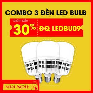 Combo 3 Đèn LED bulb công suất lớn Điện Quang ĐQ LEDBU09 20765 ( 20W daylight, nguồn tích hợp )